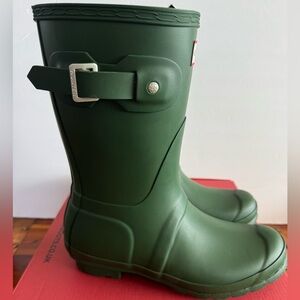 Hunter Original Short Rain Boots Green Women’s US 7 EU 38 Waterproof